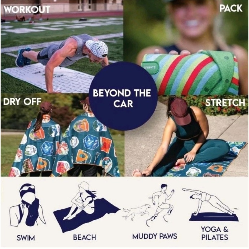 Athletic Running Towel, Full-Sized, Car Seat Cover - Steppes Frontier - Picture 3 of 7